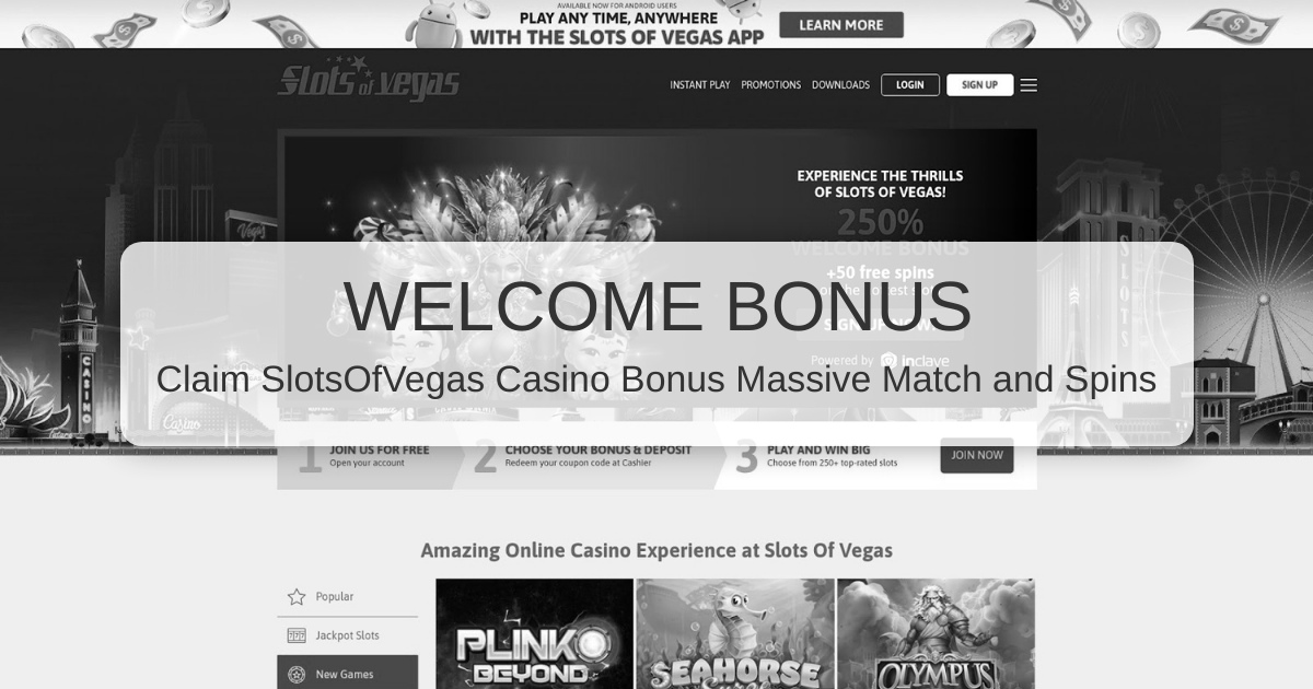 SlotsOfVegas Casino Bonus: Play Risk-Free with No Deposit Required